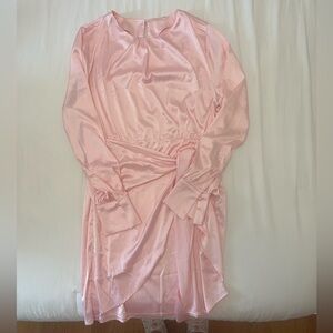 Elegant Pink Satin Dress